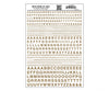 Woodland Scenics 722 Dry Transfer Alphabet & Numbers - Railroad Gothic - - Gold Decals