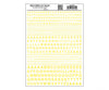 Woodland Scenics 724 Dry Transfer Alphabet & Numbers - Railroad Gothic - - Yellow Decals