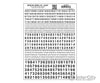 Woodland Scenics 726 Dry Transfer Numbers Only - Railroad Gothic - - Black Decals