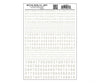 Woodland Scenics 727 Dry Transfer Numbers Only - Railroad Gothic - - White Decals