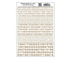Woodland Scenics 728 Dry Transfer Numbers Only - Railroad Gothic -- Gold Decals