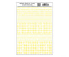Woodland Scenics 730 Dry Transfer Numbers Only - Railroad Gothic -- Yellow Decals