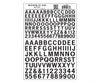 Woodland Scenics 732 Dry Transfer Alphabet & Numbers - Railroad Gothic 3/8 1/2’ 1 1.3Cm -- Black