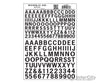 Woodland Scenics 732 Dry Transfer Alphabet & Numbers - Railroad Gothic 3/8 1/2’ 1 1.3Cm -- Black