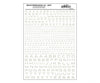 Woodland Scenics 735 Dry Transfer Alphabet & Numbers - Extended Railroad Gothic -- White Decals