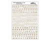 Woodland Scenics 736 Dry Transfer Alphabet & Numbers - Extended Railroad Gothic -- Gold Decals