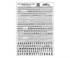 Woodland Scenics 737 Dry Transfer Alphabet & Numbers - Condensed Railroad Gothic -- Black Decals