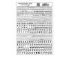 Woodland Scenics 739 Dry Transfer Alphabet & Numbers - 45-Degree Usa Gothic (Military Style) --