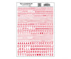 Woodland Scenics 741 Dry Transfer Alphabet & Numbers - 45 - Degree Usa Gothic (Military Style) - -