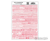 Woodland Scenics 741 Dry Transfer Alphabet & Numbers - 45 - Degree Usa Gothic (Military Style) - -