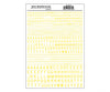 Woodland Scenics 742 Dry Transfer Alphabet - 45 Degree Usa Gothic (Military Style) - - Yellow Decals