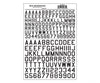 Woodland Scenics 744 Dry Transfer Alphabet & Numbers - 45 Degree Usa Gothic (Military; 3/8 1/2’)