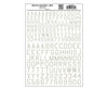 Woodland Scenics 745 Dry Transfer Alphabet & Numbers - 45 Degree Usa Gothic (Military; 3/8 1/2’)