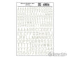 Woodland Scenics 745 Dry Transfer Alphabet & Numbers - 45 Degree Usa Gothic (Military; 3/8 1/2’)