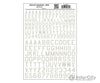 Woodland Scenics 745 Dry Transfer Alphabet & Numbers - 45 Degree Usa Gothic (Military; 3/8 1/2’)