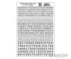 Woodland Scenics 746 Dry Transfer Numbers Only - 45 Degree Usa Gothic (Military Style) - - Black