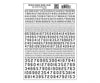 Woodland Scenics 746 Dry Transfer Numbers Only - 45 Degree Usa Gothic (Military Style) - - Black