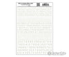 Woodland Scenics 747 Dry Transfer Numbers Only - 45 Degree Usa Gothic (Military Style) - - White