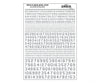 Woodland Scenics 750 Dry Transfer Numbers Only - 45 Degree Usa Gothic (Military Style) -- Silver