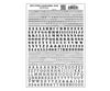 Woodland Scenics 751 Dry Transfer Alphabet & Numbers - Stencil/Block Roman - - Black Decals