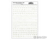 Woodland Scenics 756 Dry Transfer Alphabet & Numbers - Script/Old English - - White Decals