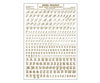 Woodland Scenics 757 Dry Transfer Alphabet & Numbers - Script/Old English - - Gold Decals