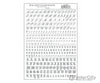 Woodland Scenics 758 Dry Transfer Alphabet & Numbers - Script/Old English - - Silver Decals