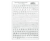 Woodland Scenics 758 Dry Transfer Alphabet & Numbers - Script/Old English - - Silver Decals