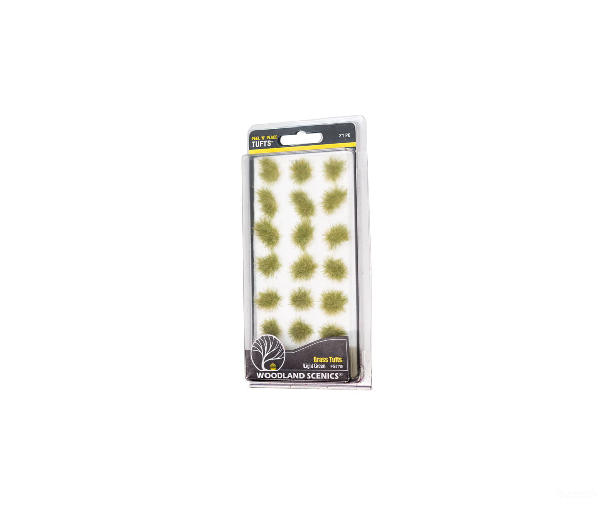 Woodland Scenics 770 Light Green Grass Tufts & Scenery Mats