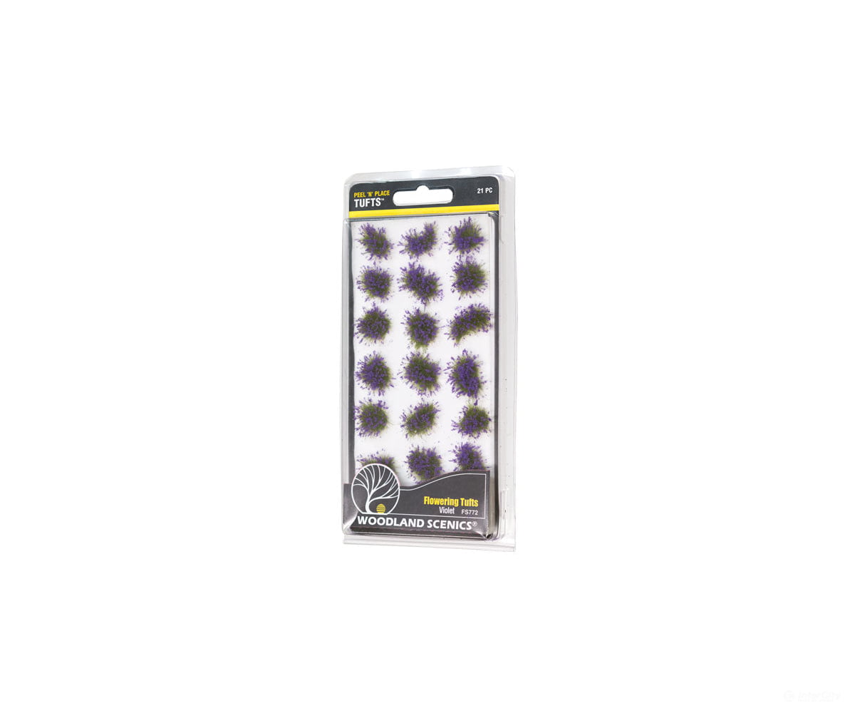 Woodland Scenics 772 Violet Flowering Tufts Grass & Scenery Mats