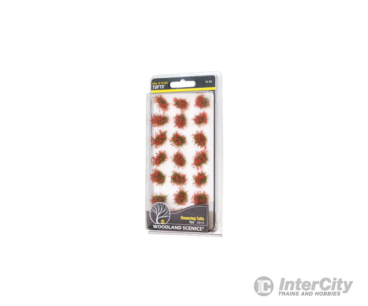 Woodland Scenics 773 Red Flowering Tufts Grass & Scenery Mats