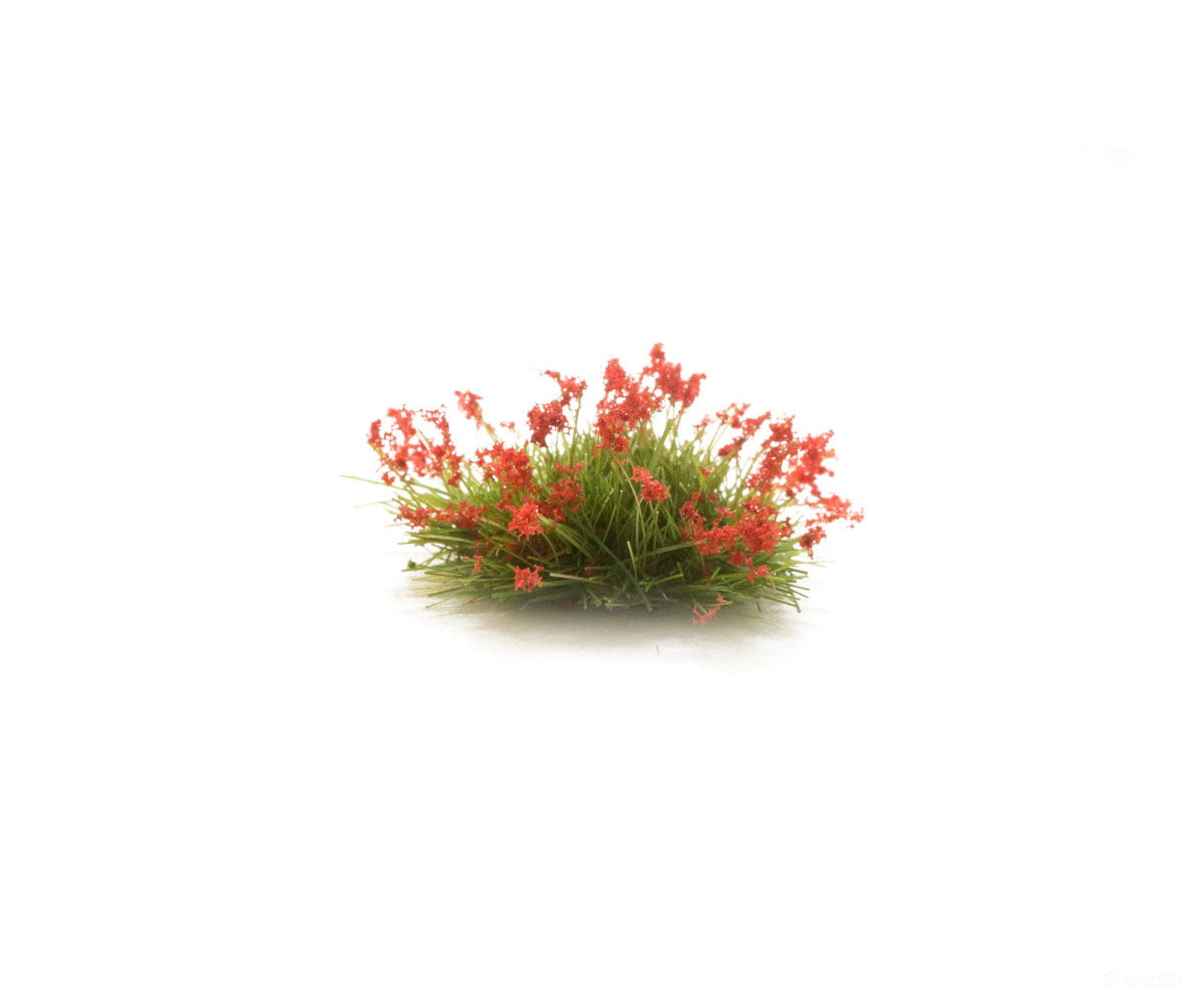 Woodland Scenics 773 Red Flowering Tufts Grass & Scenery Mats
