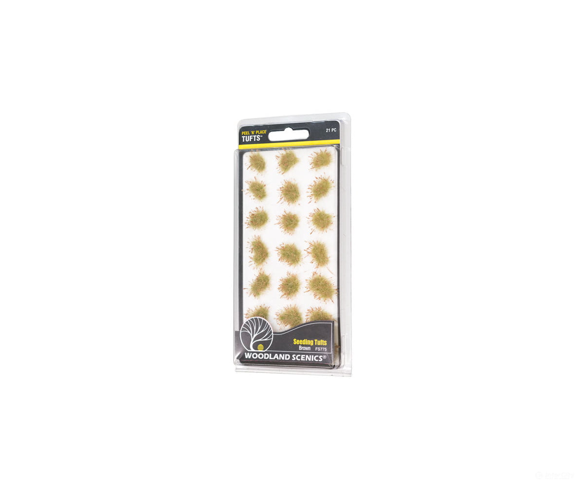 Woodland Scenics 775 Brown Seeding Tufts Grass & Scenery Mats