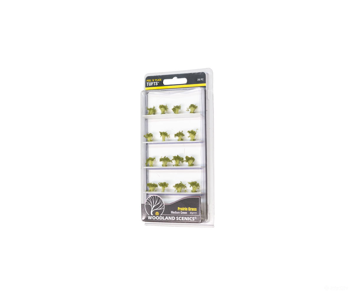 Woodland Scenics 777 Medium Green Prairie Grass & Scenery Mats