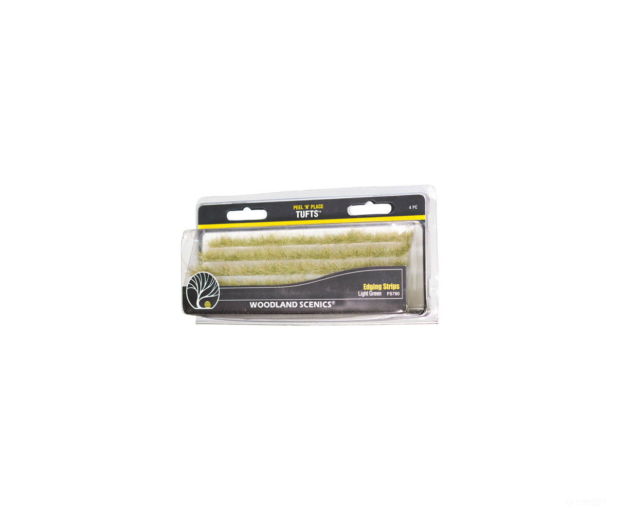 Woodland Scenics 780 Light Green Edging Strips Grass & Scenery Mats