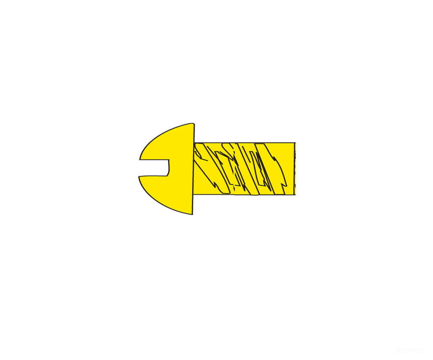 Woodland Scenics 805 Hob - Bits(R) 0 - 80 Roundhead Screws - Brass Pkg(5) - - 1/8’ Long Hardware