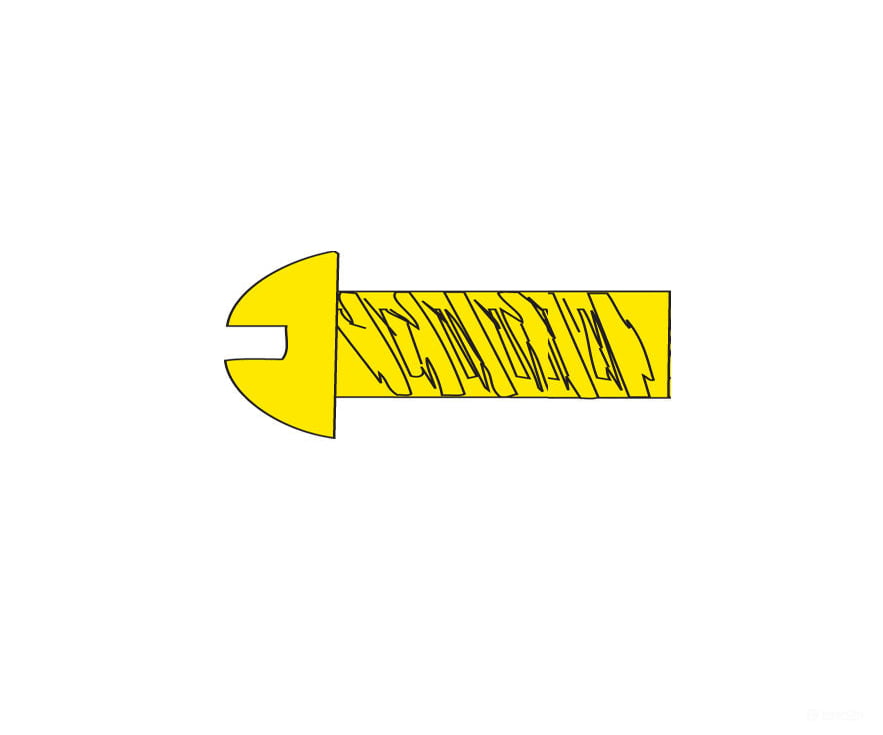 Woodland Scenics 806 Hob-Bits(R) 0-80 Roundhead Screws - Brass Pkg(5) -- 1/4’ Long Hardware &