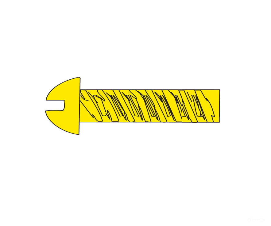 Woodland Scenics 807 Hob-Bits(R) 0-80 Roundhead Screws - Brass Pkg(5) -- 3/8’ Long Hardware &