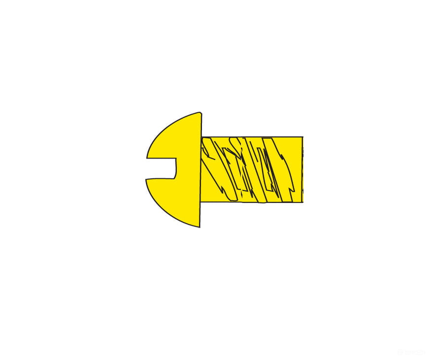 Woodland Scenics 809 Hob-Bits(R) 1-72 Roundhead Screws - Brass Pkg(5) -- 1/8’ Hardware & Fasteners