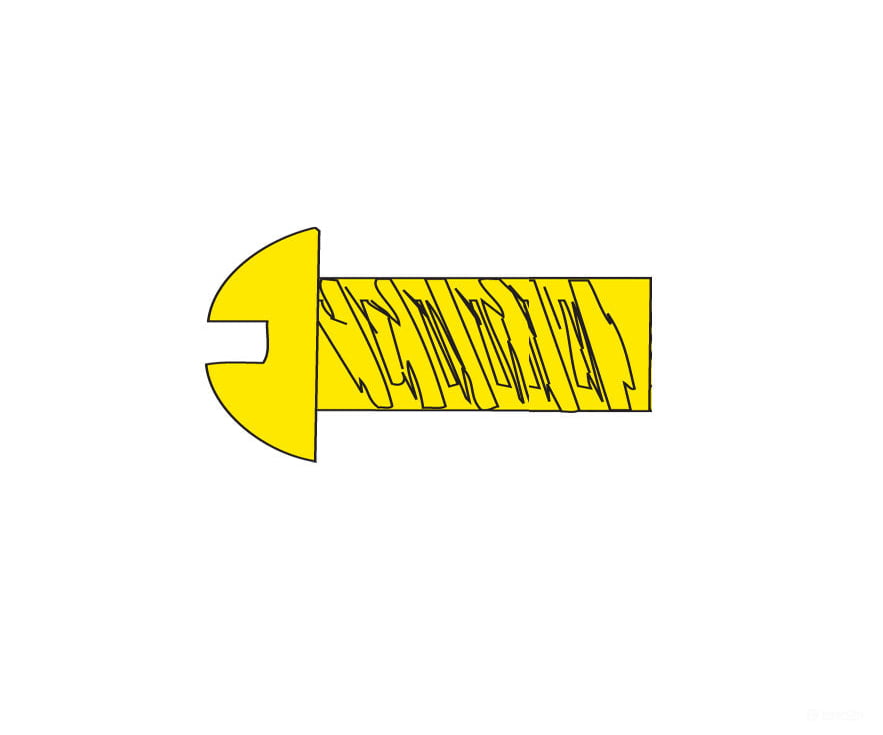 Woodland Scenics 810 Hob-Bits(R) 1-72 Roundhead Screws - Brass Pkg(5) -- 1/4’ Hardware & Fasteners