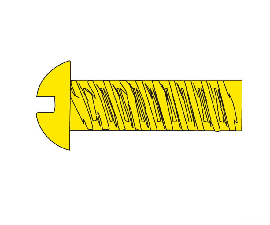 Woodland Scenics 816 Hob-Bits(R) 2-56 Roundhead Screws - Brass Pkg(5) -- 1/2’ Hardware & Fasteners