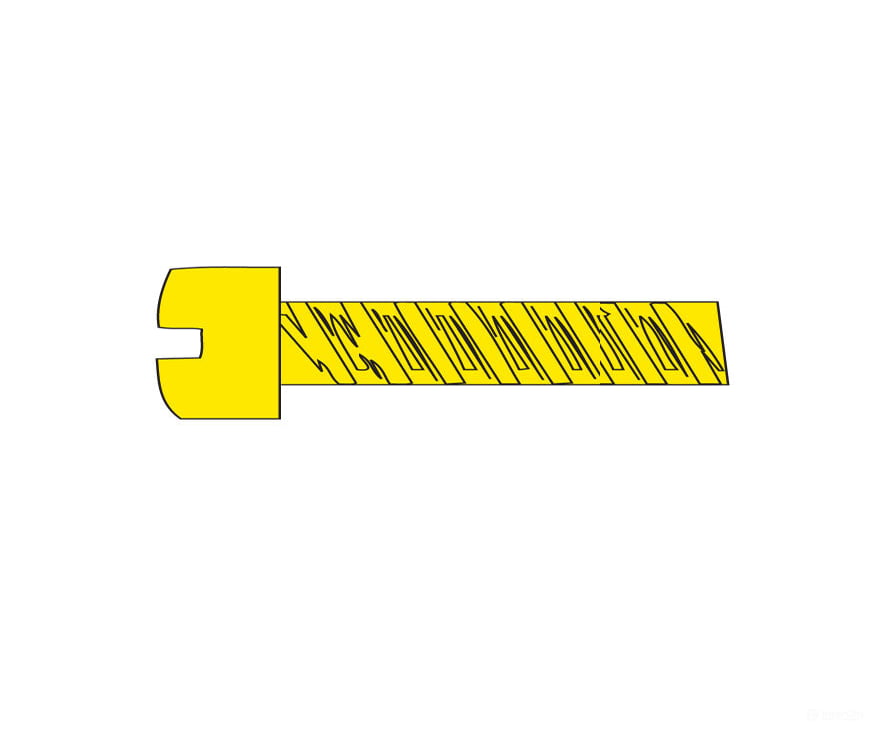 Woodland Scenics 823 Hob-Bits(R) 00-90 Fillister Head Screws - Brass Pkg(5) -- 3/8’ Long Hardware