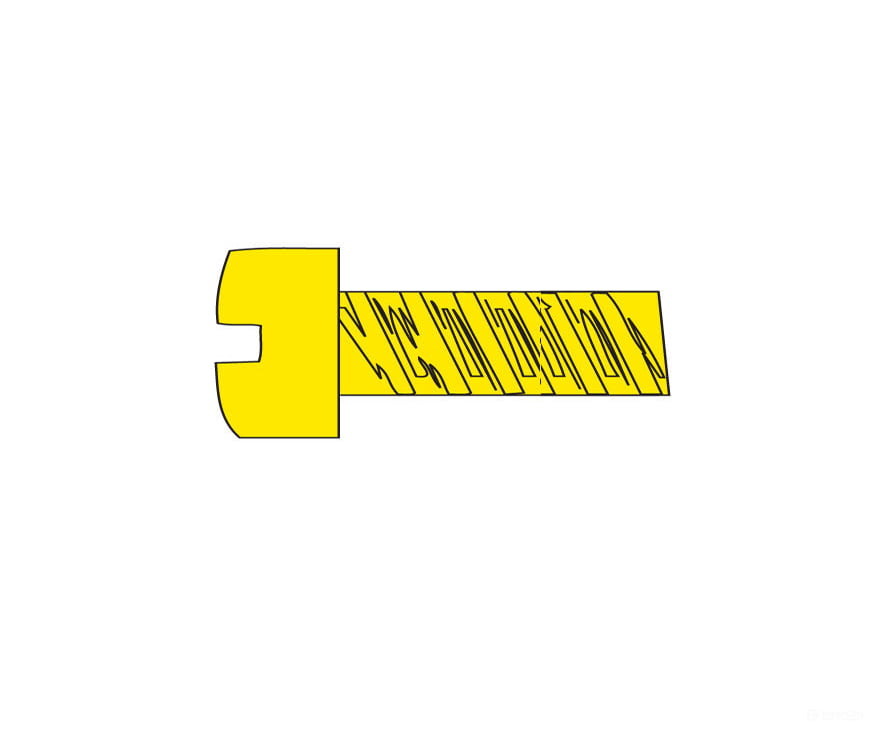 Woodland Scenics 826 Hob - Bits(R) 0 - 80 Fillister Head Screws - Brass Pkg(5) - - 1/4’ Long