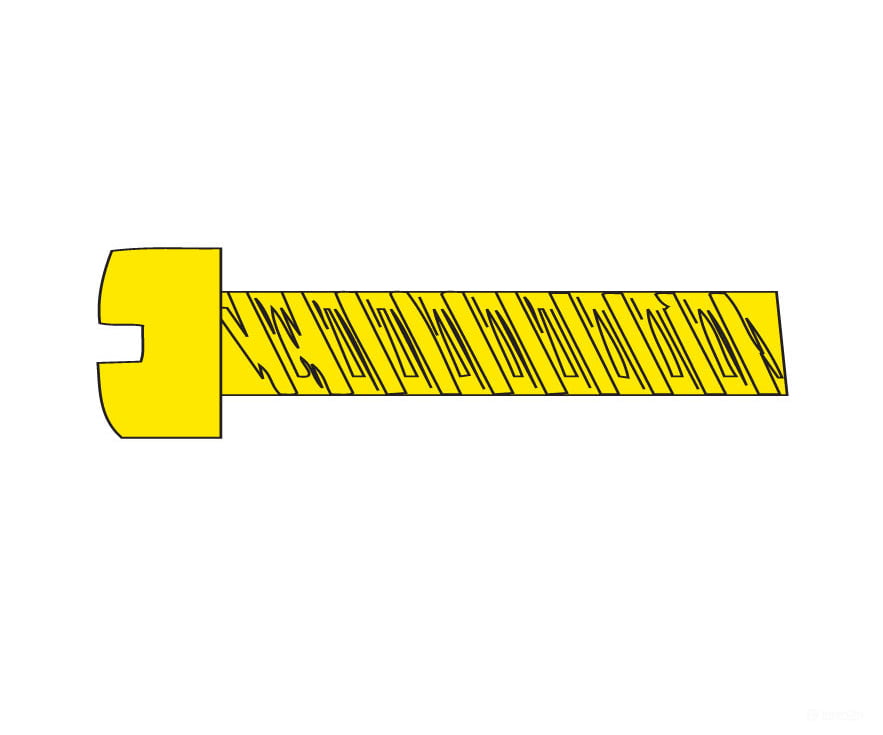 Woodland Scenics 828 Hob-Bits(R) 0-80 Fillister Head Screws - Brass Pkg(5) -- 1/2’ Long Hardware