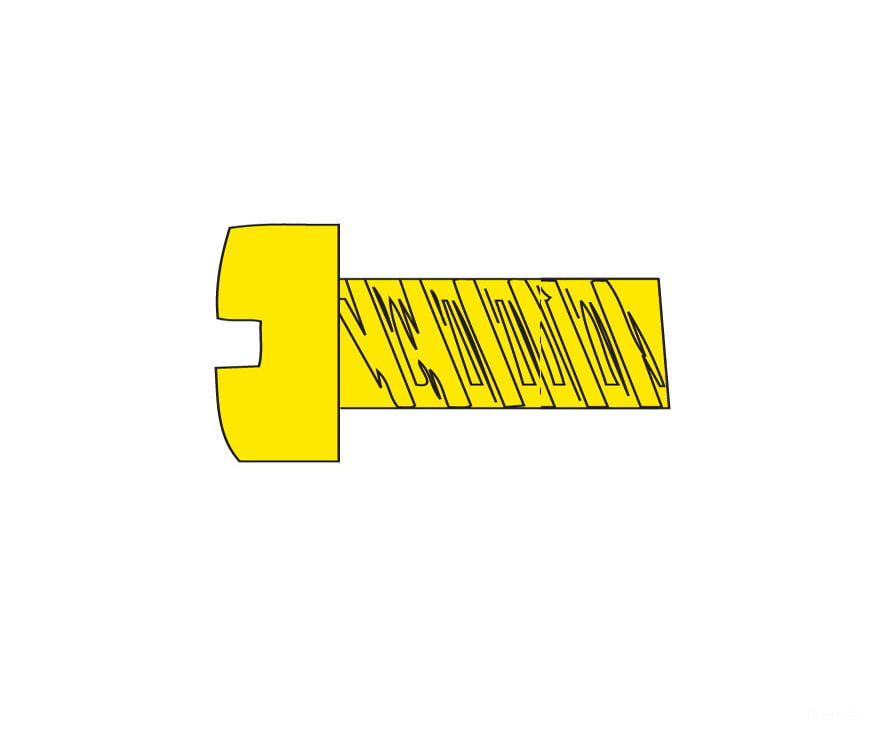 Woodland Scenics 830 Hob-Bits(R) 1-72 Fillister Head Screws - Brass Pkg(5) -- 1/4’ Long Hardware