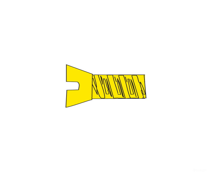 Woodland Scenics 845 Hob-Bits(R) 0-80 Flat Head Screws - Brass Pkg(5) -- 1/8’ Long Hardware &