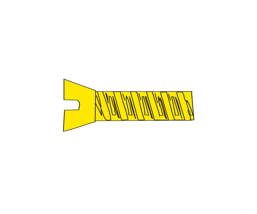 Woodland Scenics 846 Hob-Bits(R) 0-80 Flat Head Screws - Brass Pkg(5) -- 1/4’ Long Hardware &