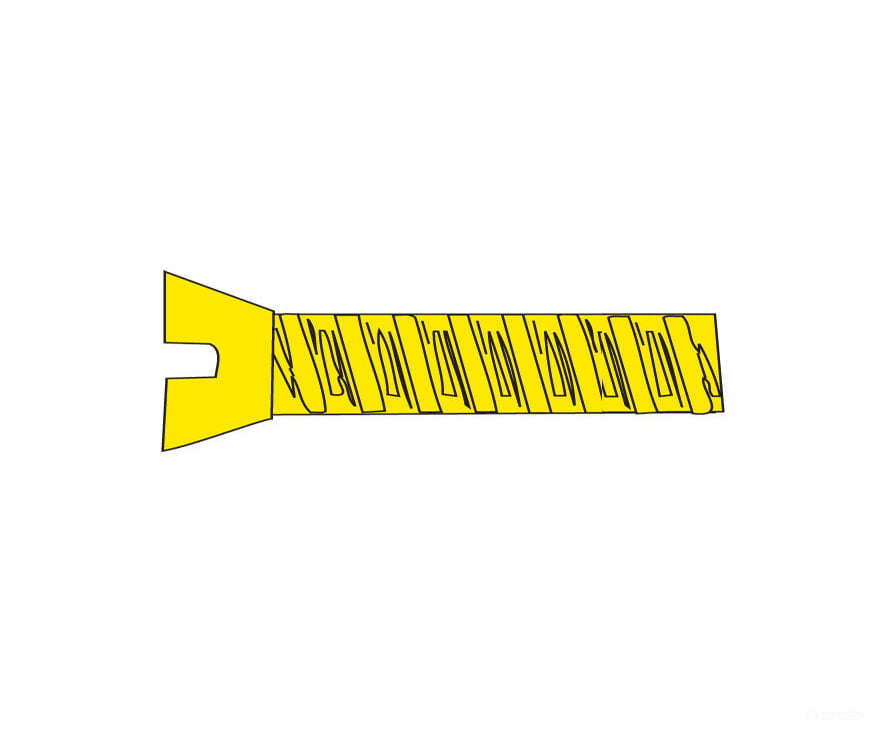 Woodland Scenics 847 Hob - Bits(R) 0 - 80 Flat Head Screws - Brass Pkg(5) - - 3/8’ Long Hardware