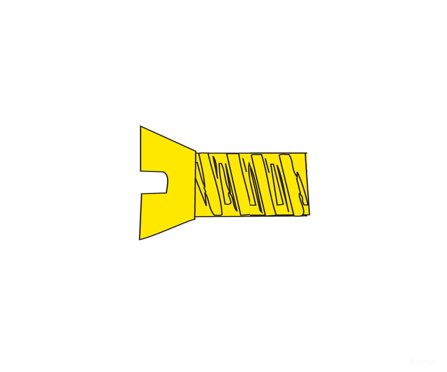 Woodland Scenics 849 Hob-Bits(R) 1-72 Flat Head Screws - Brass Pkg(5) -- 1/8’ Long Hardware &
