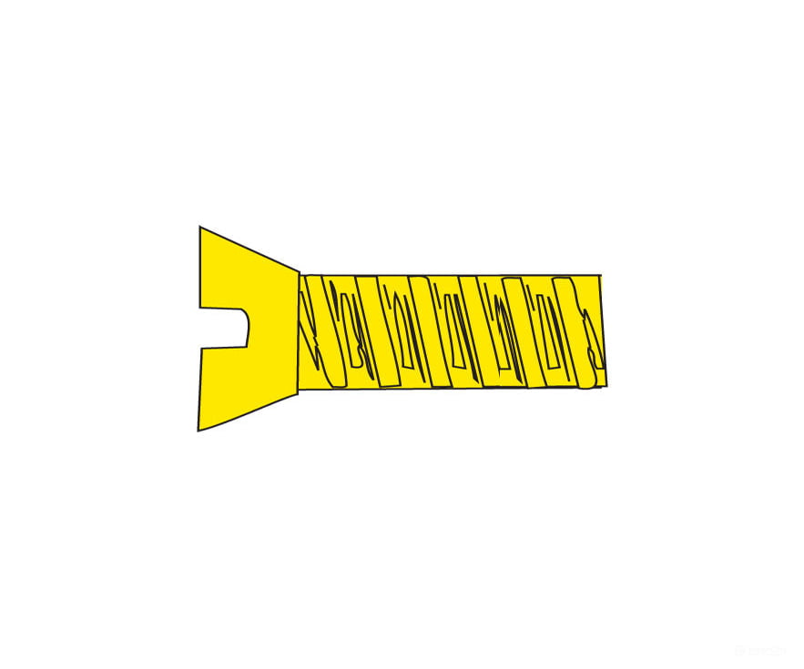 Woodland Scenics 850 Hob-Bits(R) 1-72 Flat Head Screws - Brass Pkg(5) -- 1/4’ Long Hardware &